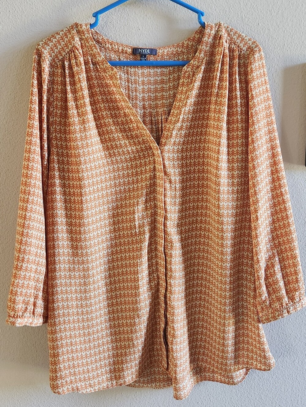NYDJ Orange Blouse L